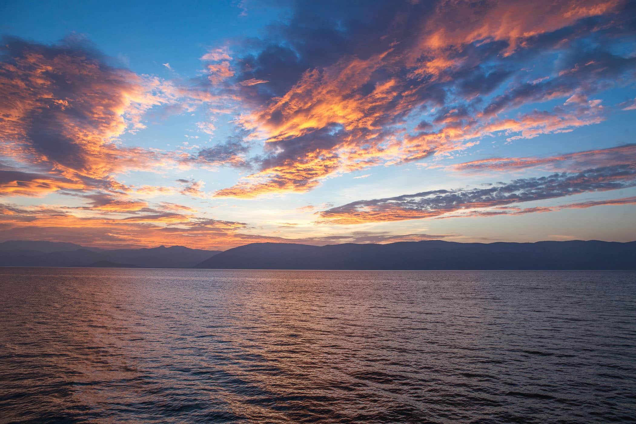 view of a vibrant sunset
